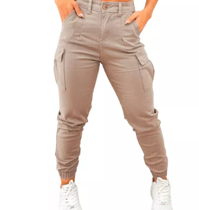 Calça Cargo Jogger Jeans Feminina