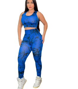 Roupa De Academia Conjunto Calca Leg Tie Die