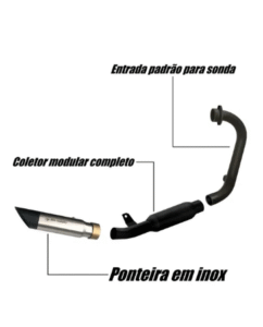 Escapamento Esportivo, Ponteira Apache Rtr 200 Com Abafador